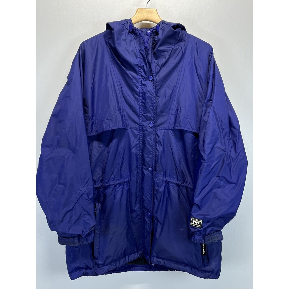 Helly Hansen Weatherproof Packable Jacket Sz Large Mens Rain Mesh Lined Hood